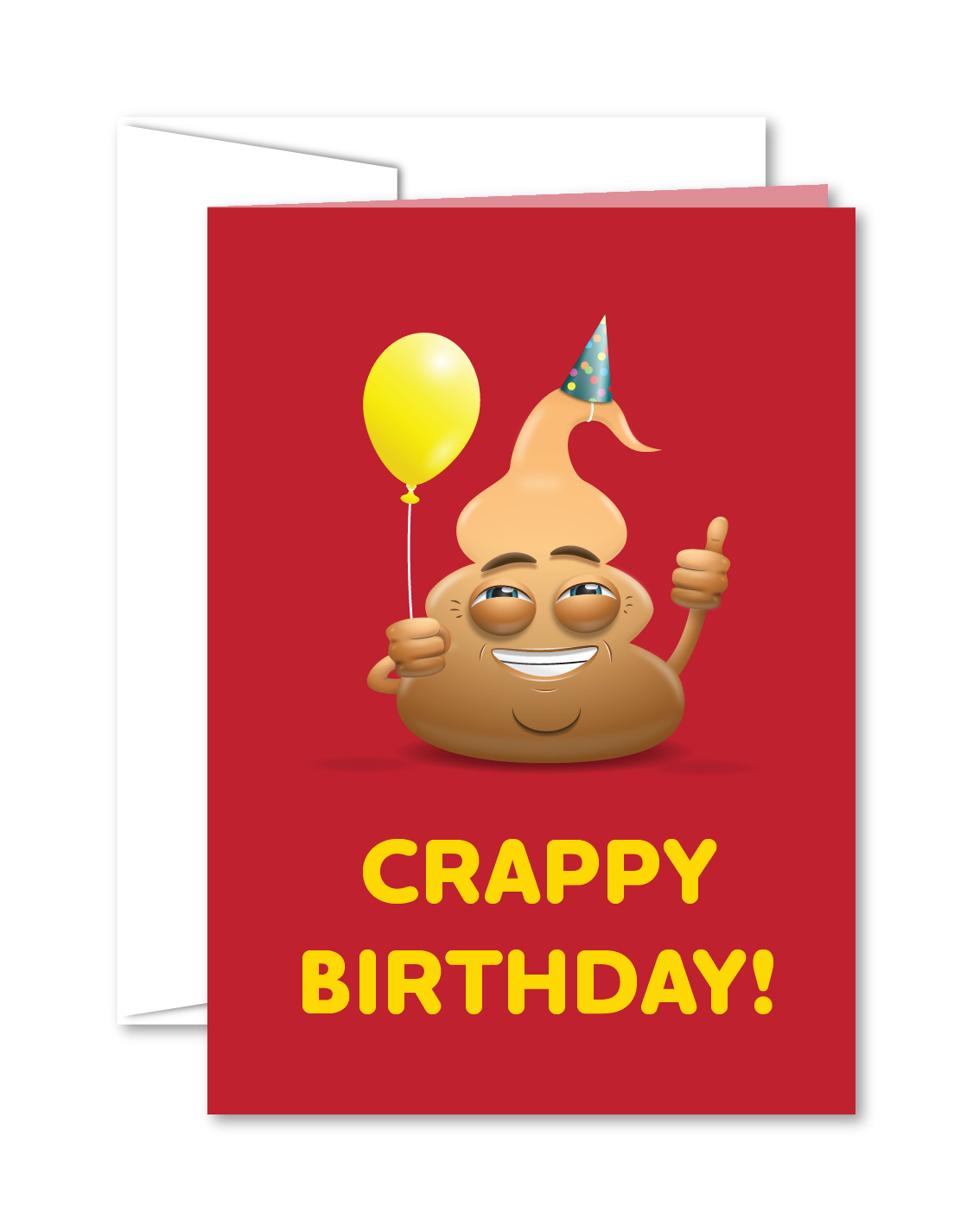 Crappy Birthday - Red - Greeting Card