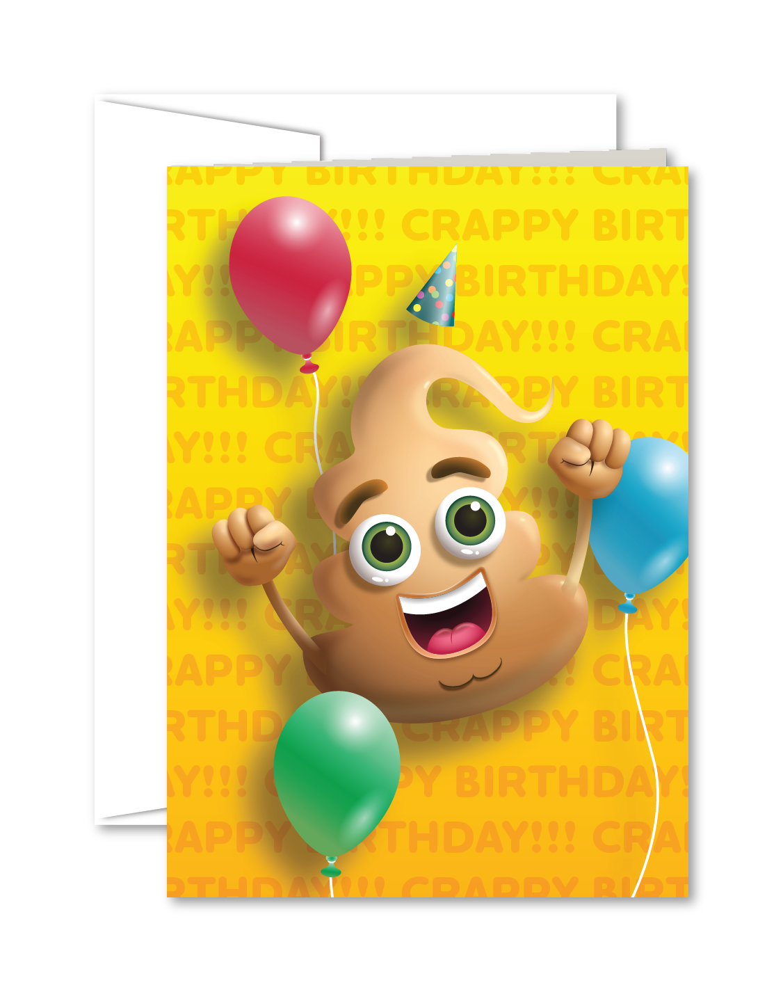 Crappy Birthday - Yellow - Greeting Card